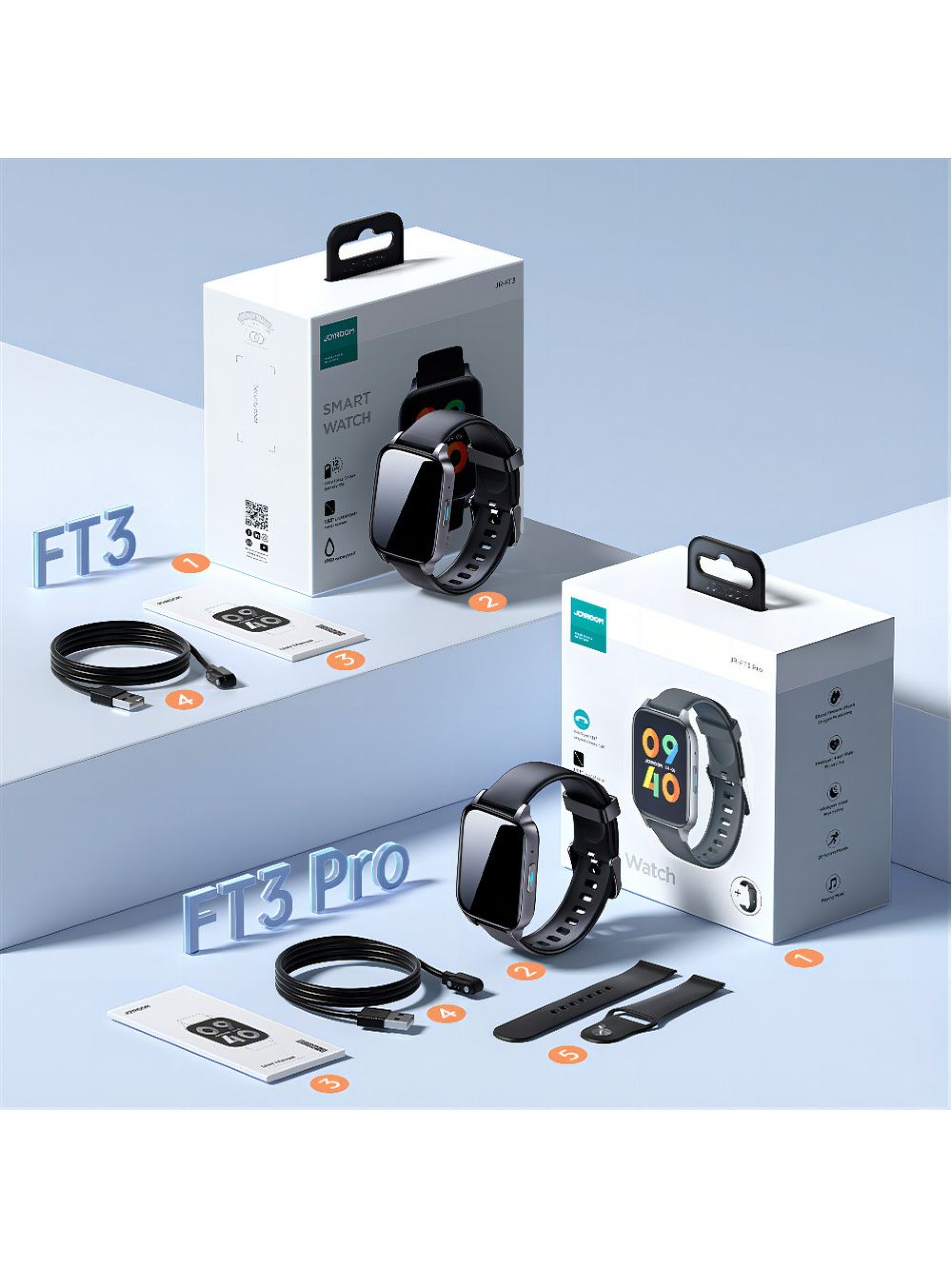 Relógio inteligente Joyroom Fit-Life JR-FT3 Pro com função de atendimento de chamadas / Bluetooth 5.