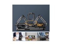 Joyroom Dual Hinge case for iPhone 14 Plus armored case with a stand and a ring holder black