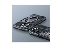 Capa Joyroom Dual Hinge para iPhone 14 Pro, capa reforçada com suporte e anel de fixação, preta. Capa Joyroom Dual Hinge para iPhone 14 Pro, capa reforçada com suporte e anel de fixação, preta.