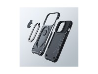 Capa Joyroom Dual Hinge para iPhone 14 Pro, capa reforçada com suporte e anel de fixação, preta. Capa Joyroom Dual Hinge para iPhone 14 Pro, capa reforçada com suporte e anel de fixação, preta.