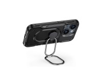 Capa Joyroom Dual Hinge para iPhone 14, capa reforçada com suporte e anel de fixação, preta. Capa Joyroom Dual Hinge para iPhone 14, capa reforçada com suporte e anel de fixação, preta.