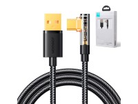 Cabo para jogos Joyroom S-UC027A6 USB-C (angulado) / USB-A (reto) 3A 1,2 m - preto Cabo para jogos Joyroom S-UC027A6 USB-C (angulado) / USB-A (reto) 3A 1,2 m - preto