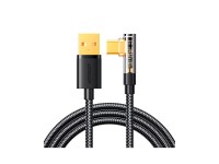 Cabo para jogos Joyroom S-UC027A6 USB-C (angulado) / USB-A (reto) 3A 1,2 m - preto