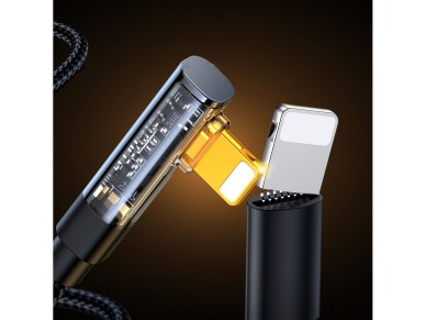 Joyroom Gaming Cable S-UL012A6 Lightning (angled) / USB-A (straight) 2.4A 1.2 m - black