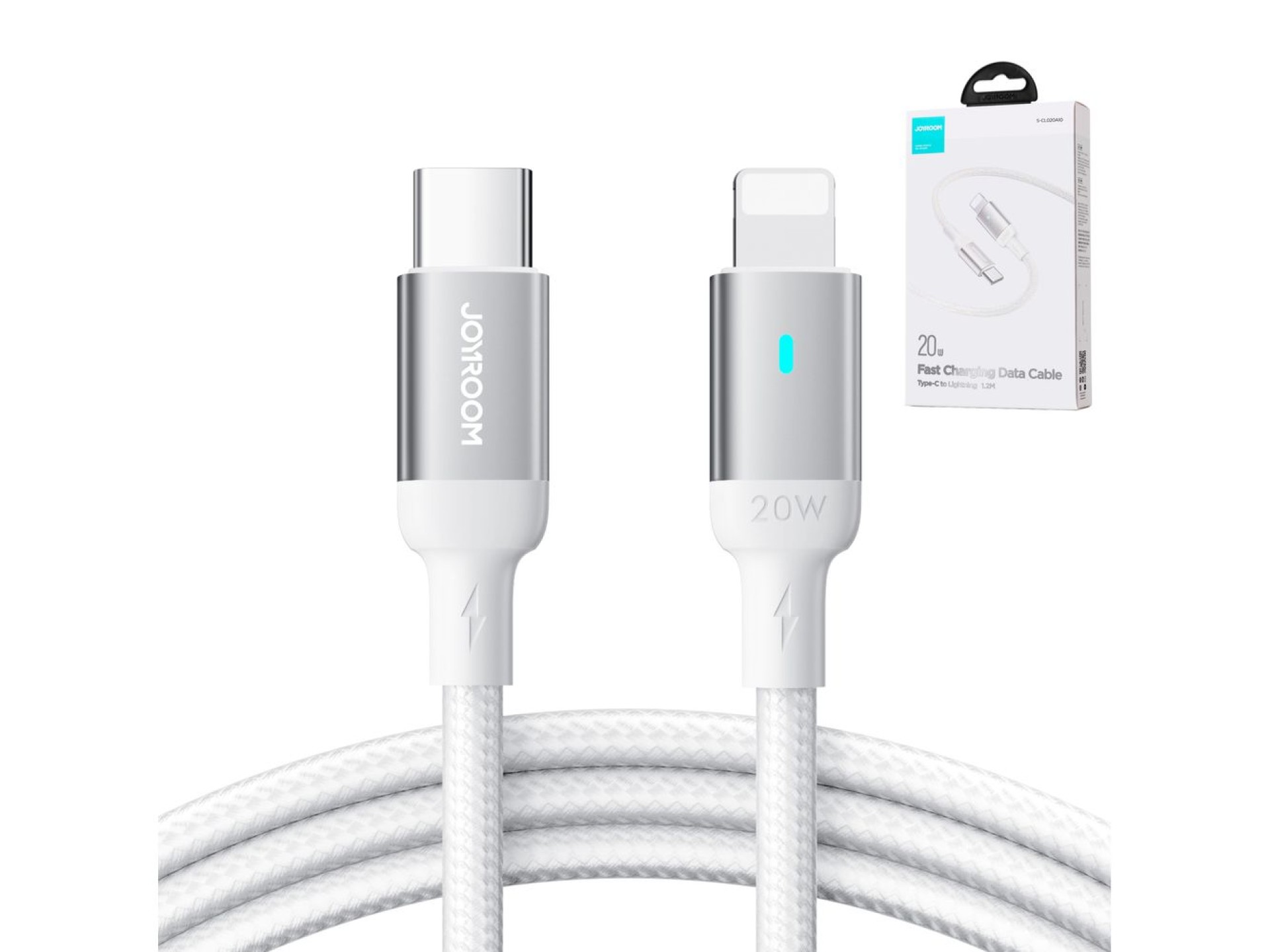 Joyroom Extraordinary Series A10 Lightning / USB-C PD 20W cable 1.2 m - white