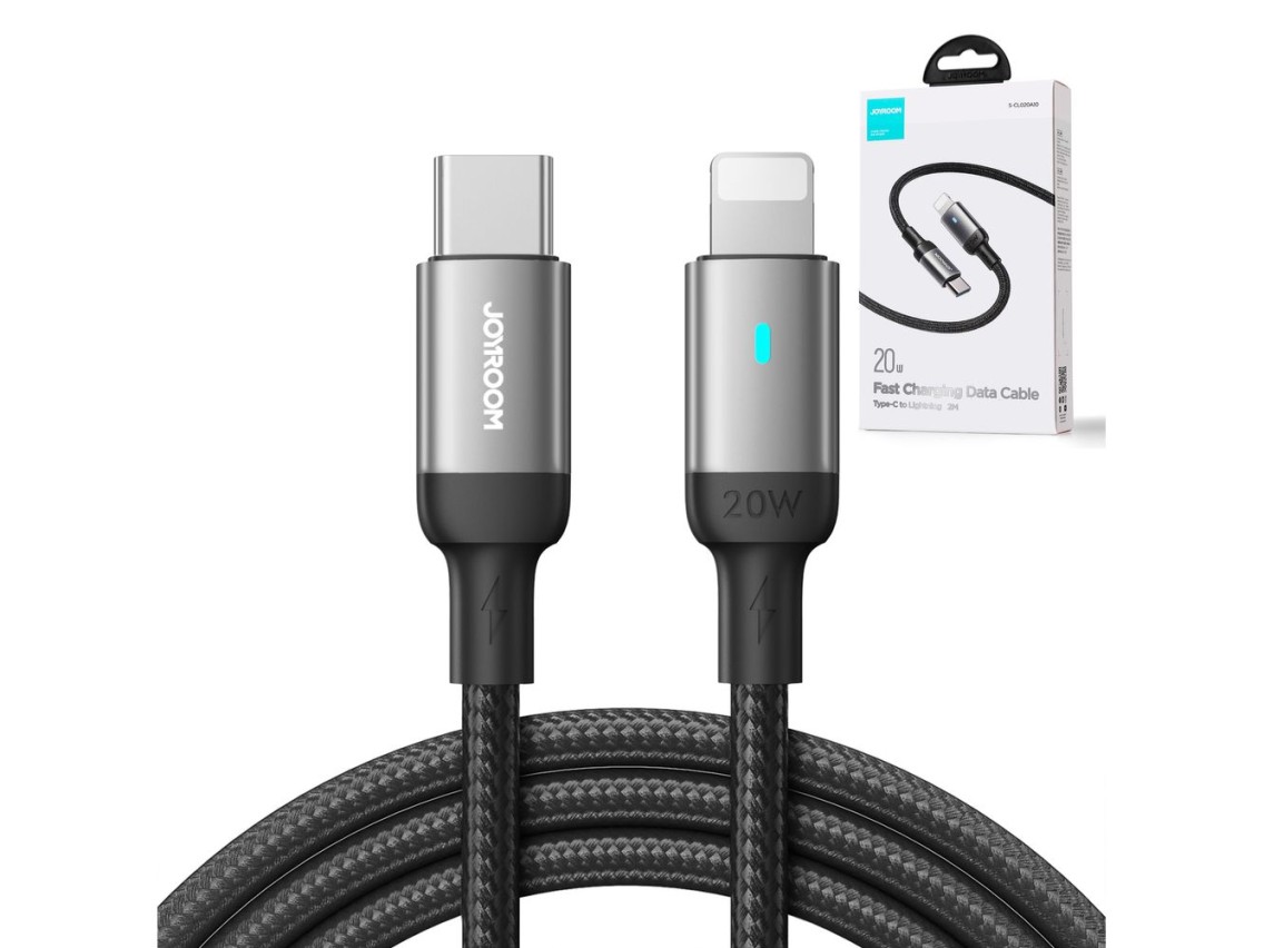 Joyroom Extraordinary Series A10 Lightning / USB-C PD 20W cable 1.2 m - black