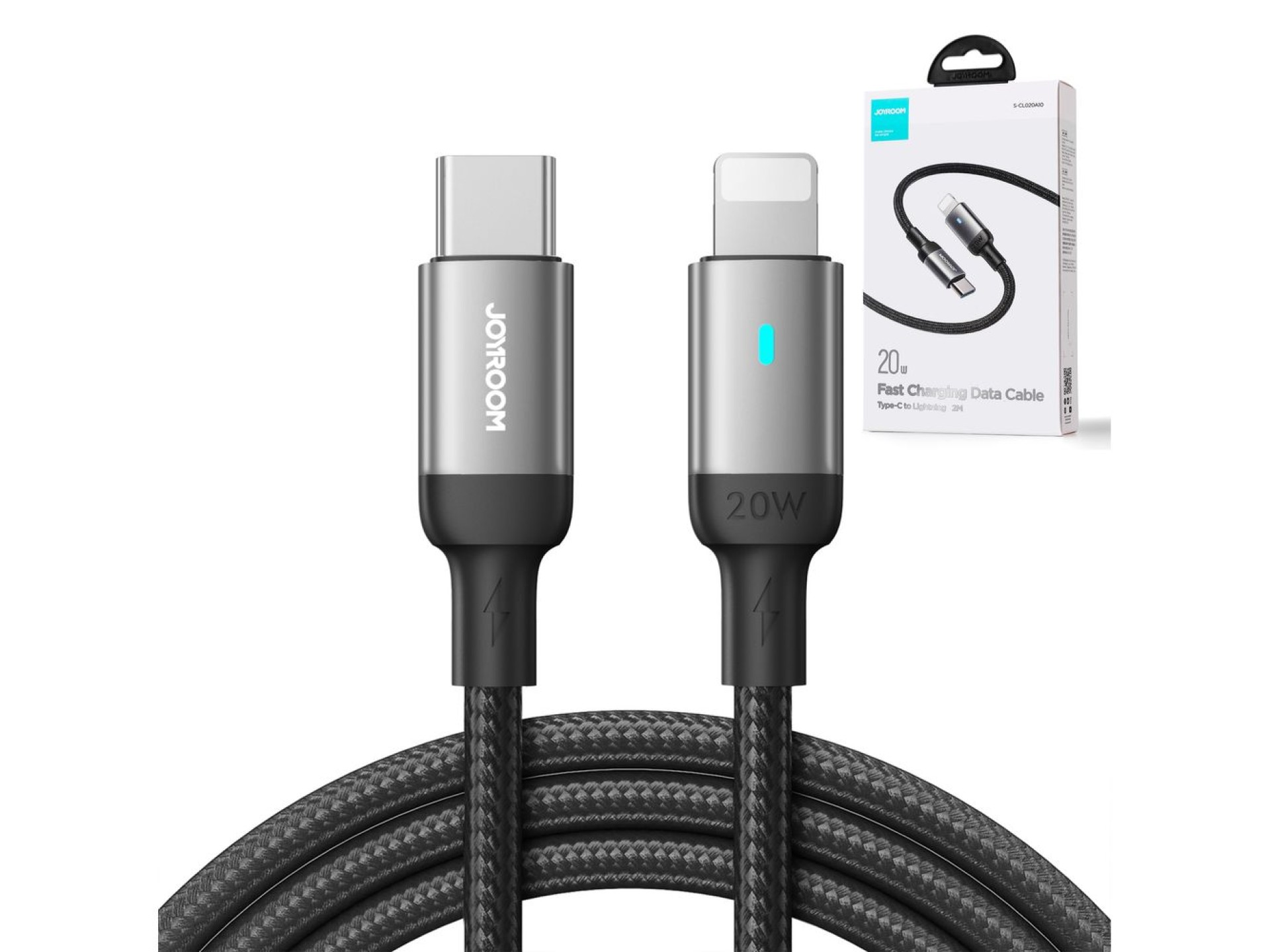 Joyroom Extraordinary Series A10 Lightning / USB-C PD 20W cable 1.2 m - black
