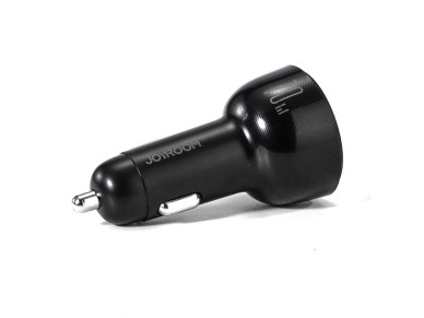 Cargador de coche Joyroom de 70 W con 3 puertos: USB, 2 x USB C negro (JR-CL26)