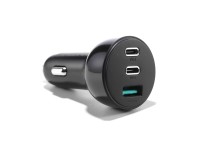 Cargador de coche Joyroom de 70 W con 3 puertos: USB, 2 x USB C negro (JR-CL26) Cargador de coche Joyroom de 70 W con 3 puertos: USB, 2 x USB C negro (JR-CL26)