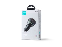 Cargador de coche Joyroom de 70 W con 3 puertos: USB, 2 x USB C negro (JR-CL26) Cargador de coche Joyroom de 70 W con 3 puertos: USB, 2 x USB C negro (JR-CL26)