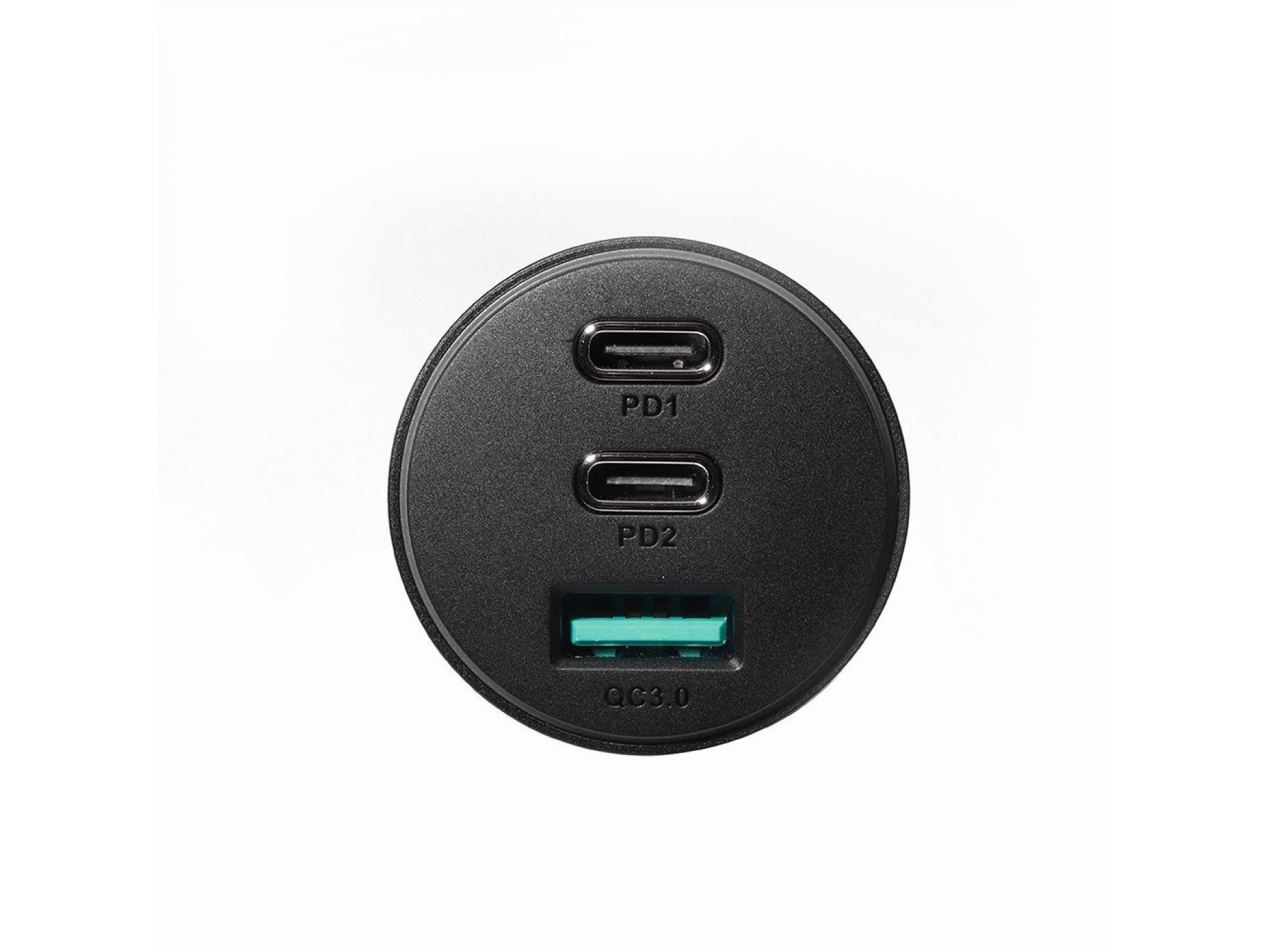 Cargador de coche Joyroom de 70 W con 3 puertos: USB, 2 x USB C negro (JR-CL26)