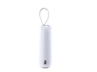 Mini powerbank Joyroom 10000mAh Série Colorida 22.5W com 2 cabos USB C e Lightning integrados, branc Mini powerbank Joyroom 10000mAh Série Colorida 22.5W com 2 cabos USB C e Lightning integrados, branc