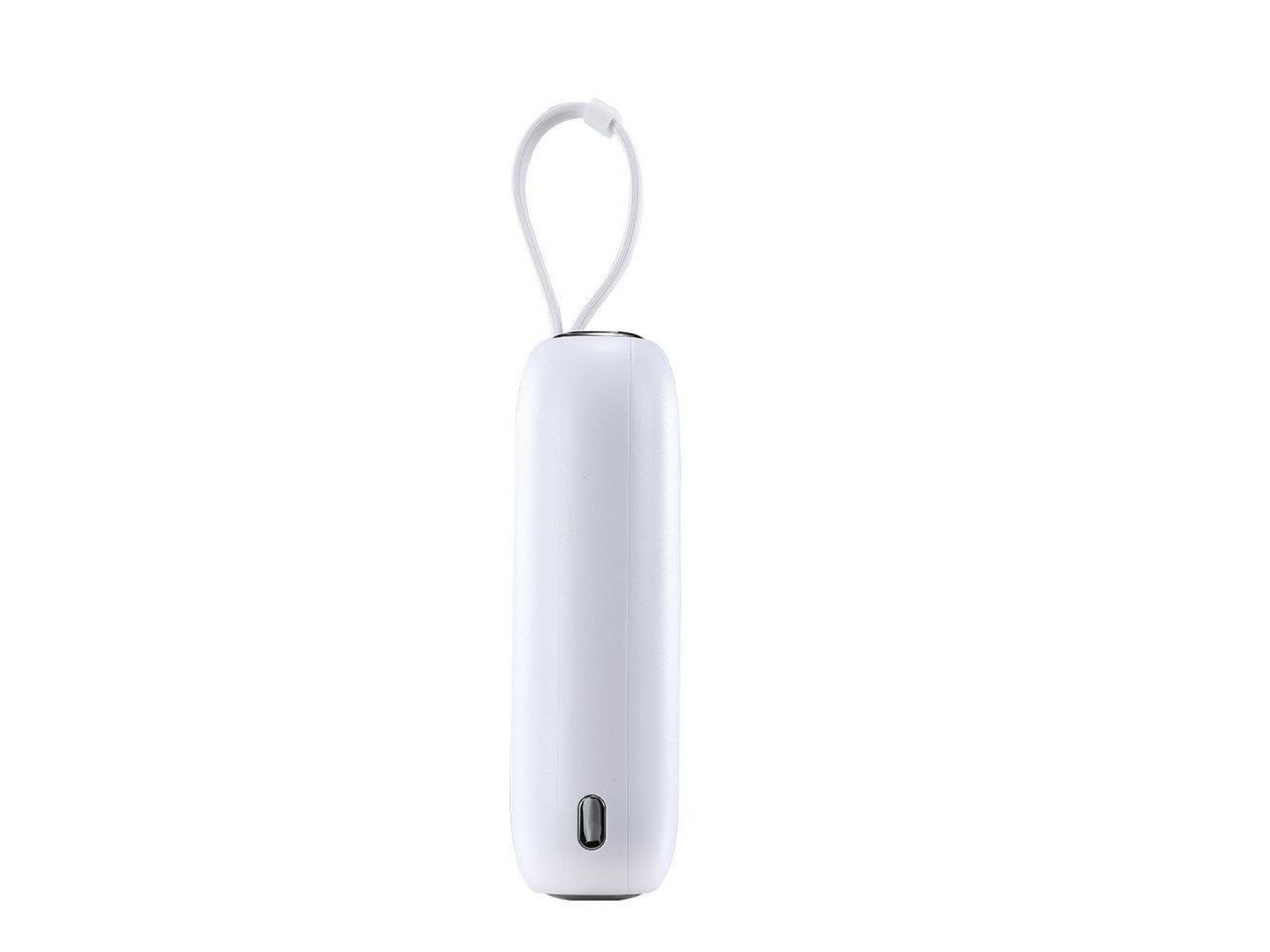 Mini powerbank Joyroom 10000mAh Série Colorida 22.5W com 2 cabos USB C e Lightning integrados, branc