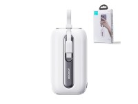 Mini powerbank Joyroom 10000mAh Série Colorida 22.5W com 2 cabos USB C e Lightning integrados, branc Mini powerbank Joyroom 10000mAh Série Colorida 22.5W com 2 cabos USB C e Lightning integrados, branc