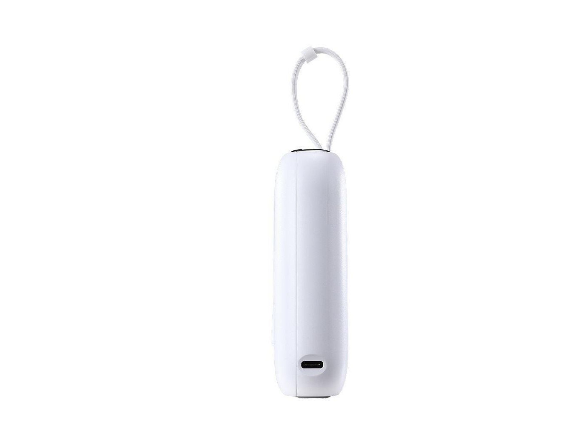 Mini powerbank Joyroom 10000mAh Série Colorida 22.5W com 2 cabos USB C e Lightning integrados, branc