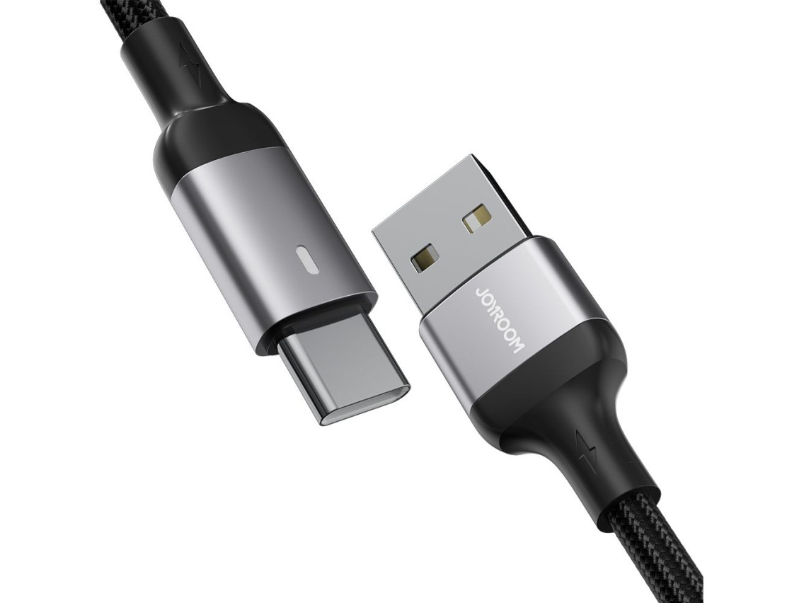 Cabo USB-A/USB-C Joyroom Extraordinary Series A10 3A de 1,2 m - Preto