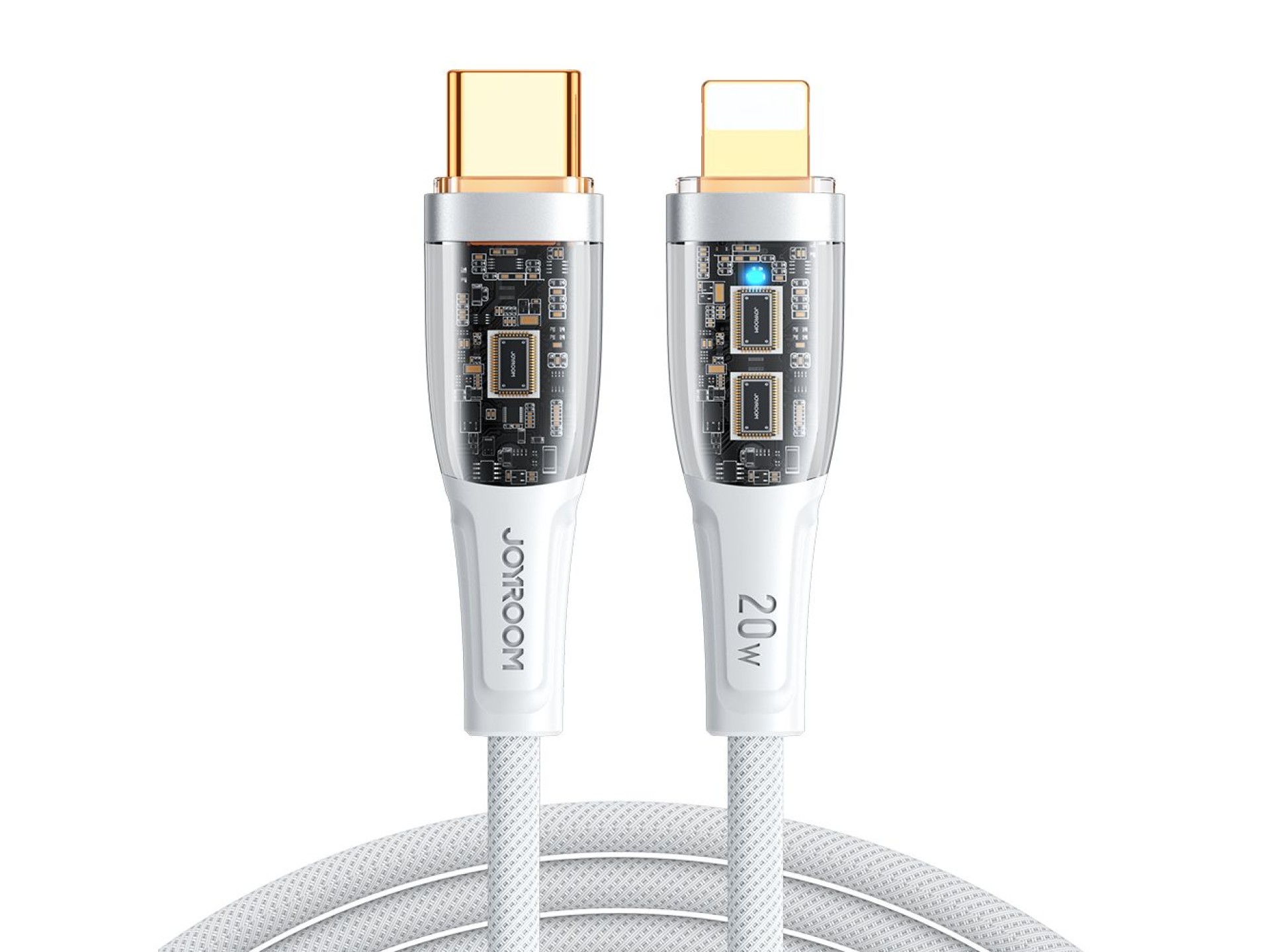Joyroom Star-Cloud Series A3 USB-C / Lightning Cable 20W 1.2m with Smart Switch - White