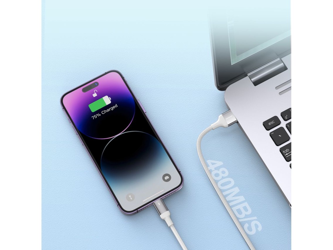 Joyroom Extraordinary Series A10 USB-A / Lightning 2.4A cable 1.2 m - white