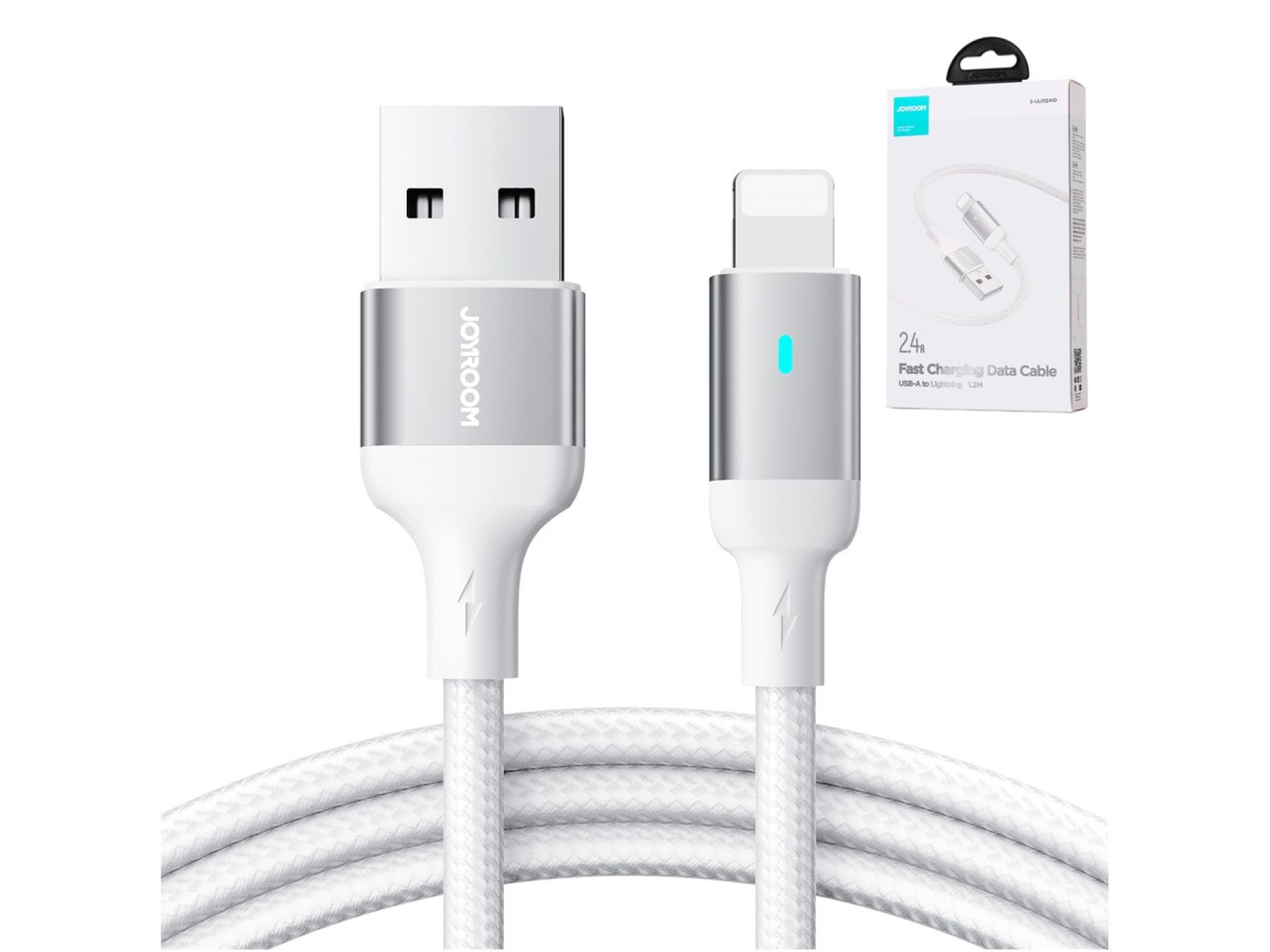 Joyroom Extraordinary Series A10 USB-A / Lightning 2.4A cable 1.2 m - white