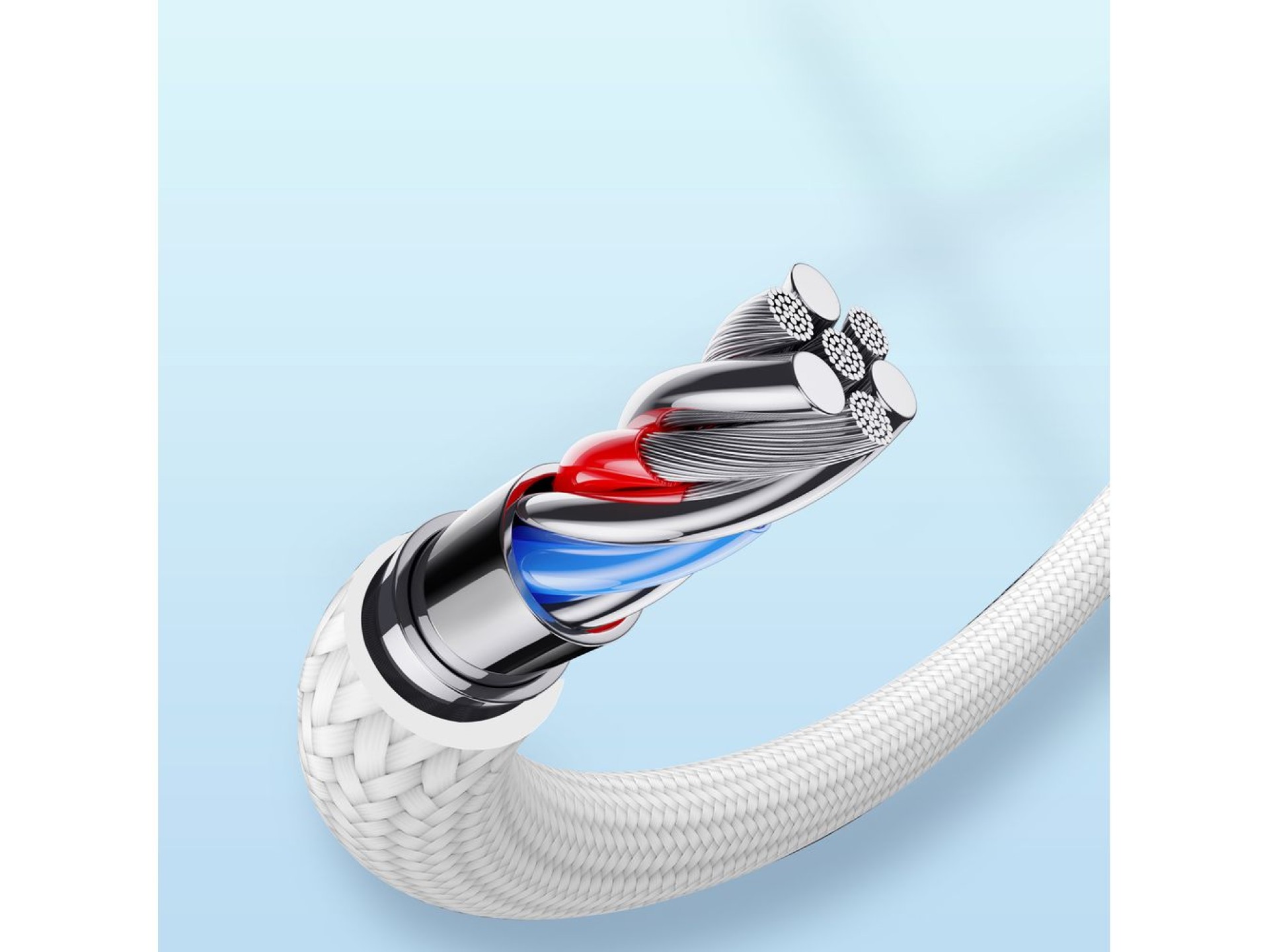 Cabo USB-A/Lightning 2.4A Joyroom Extraordinary Series A10 de 1,2 m - branco