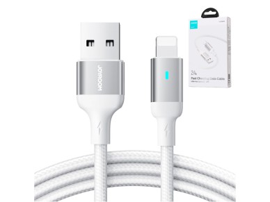 Cabo USB-A/Lightning 2.4A Joyroom Extraordinary Series A10 de 1,2 m - branco Cabo USB-A/Lightning 2.4A Joyroom Extraordinary Series A10 de 1,2 m - branco