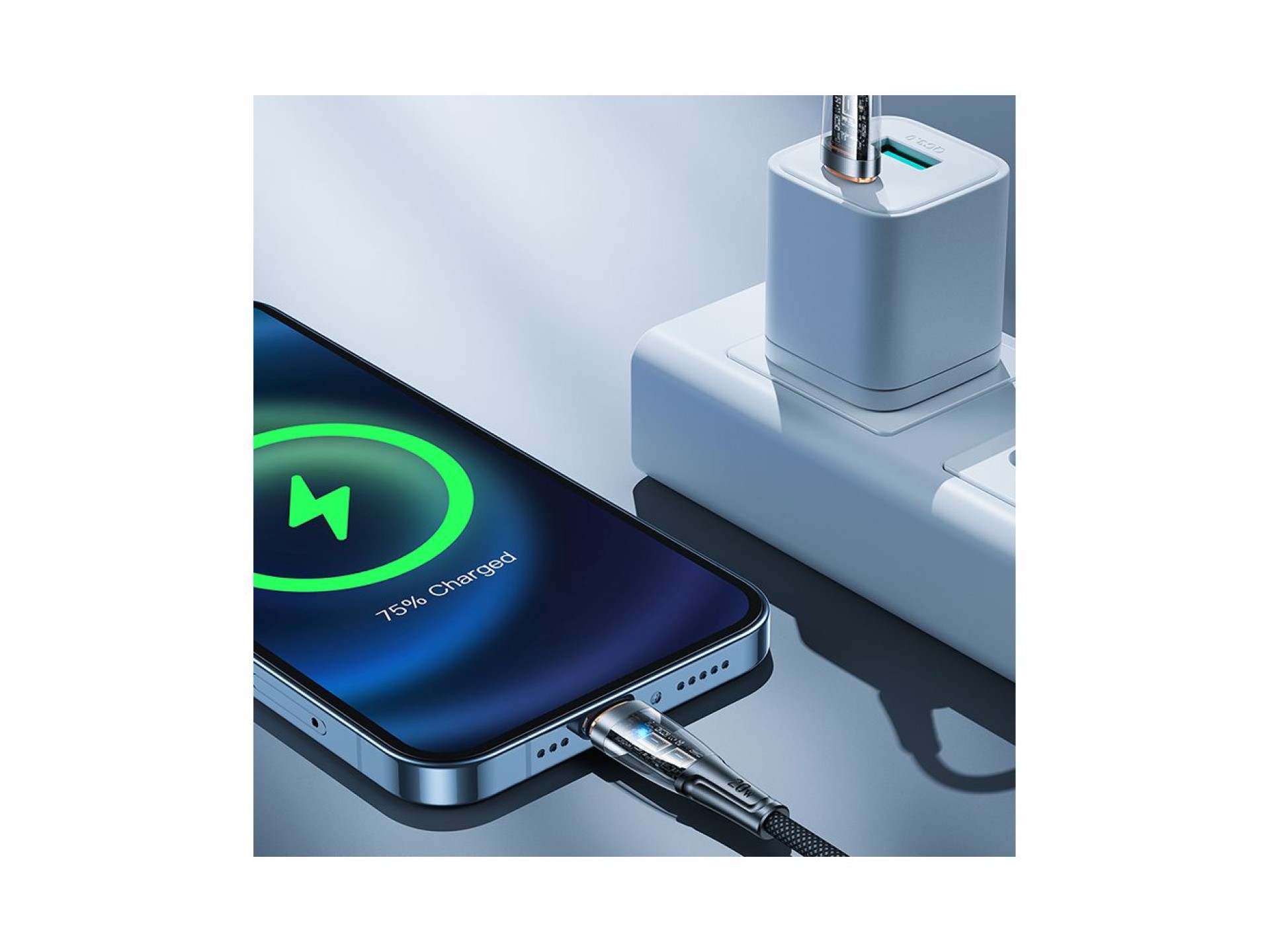 Joyroom Star-Cloud Series A3 USB-C / Lightning Cable 20W 1.2m with Smart Switch - Black