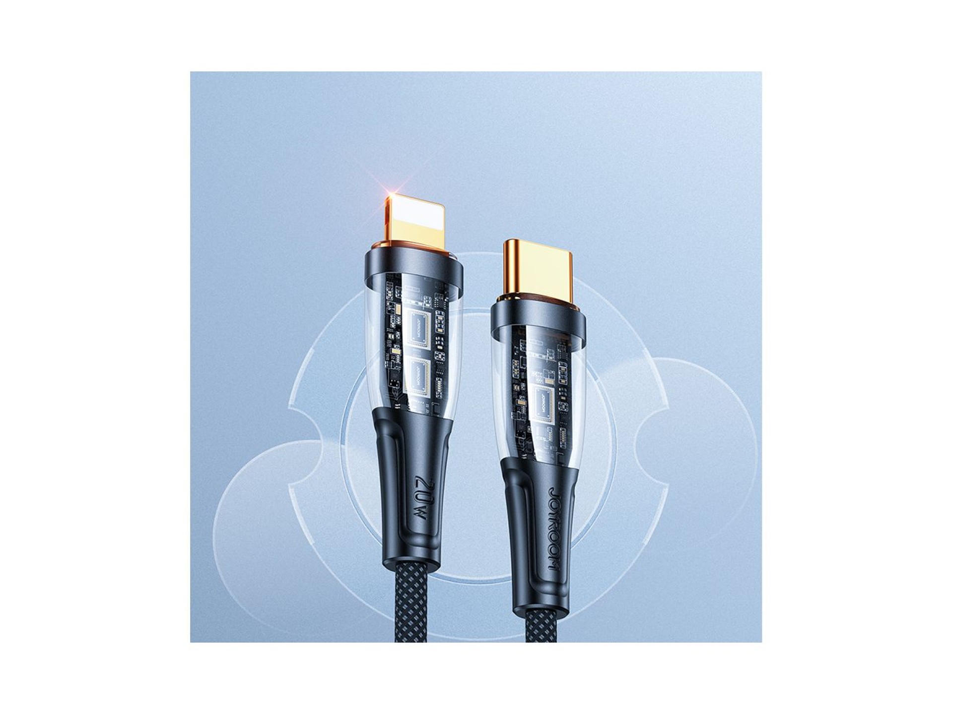 Joyroom Star-Cloud Series A3 USB-C / Lightning Cable 20W 1.2m with Smart Switch - Black