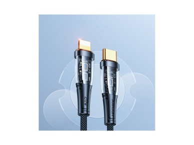 Joyroom Star-Cloud Series A3 USB-C / Lightning Cable 20W 1.2m with Smart Switch - Black