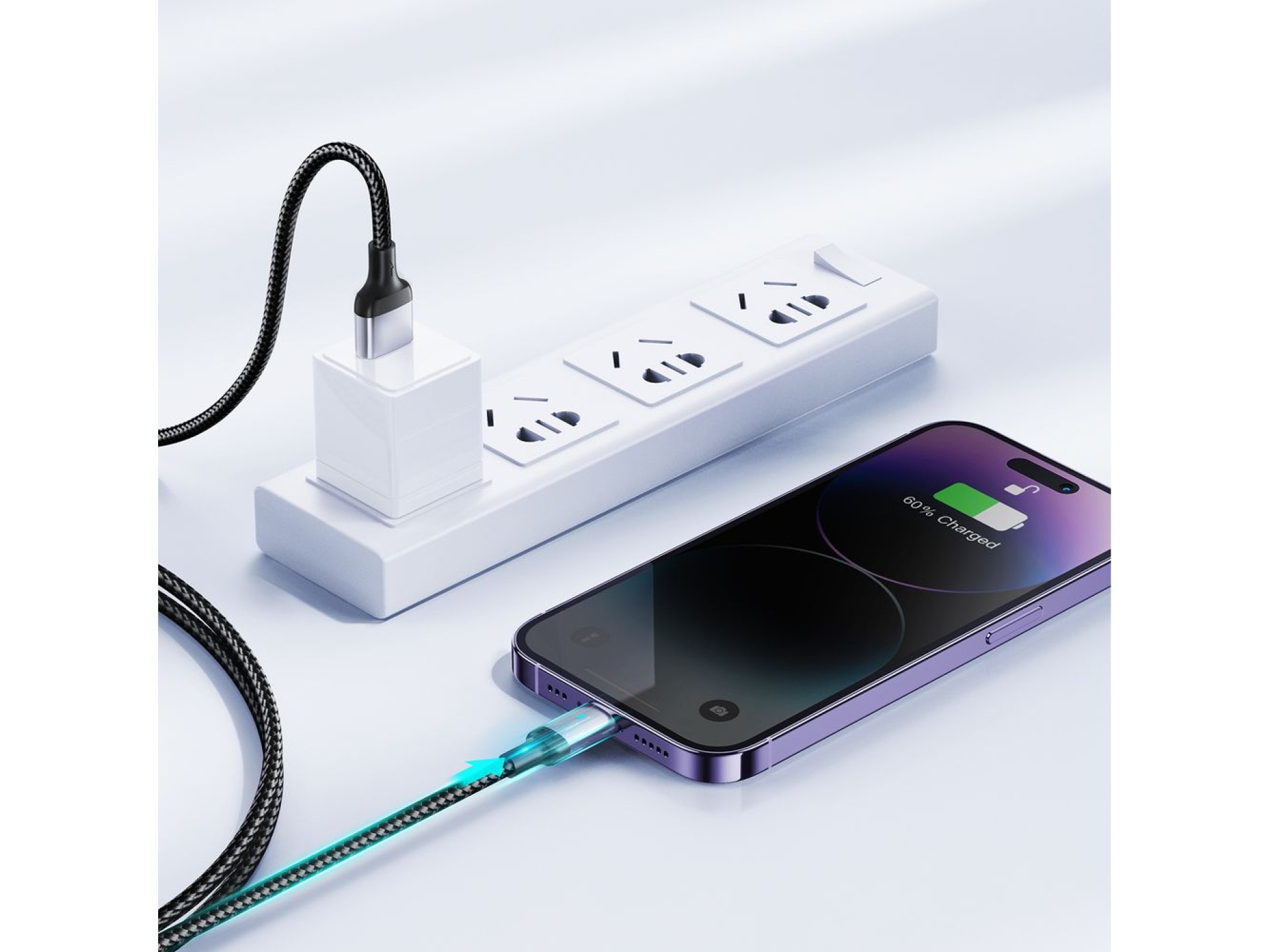 Cabo USB-A/Lightning 2.4A Joyroom Série Extraordinária A10, 1,2 m - Preto