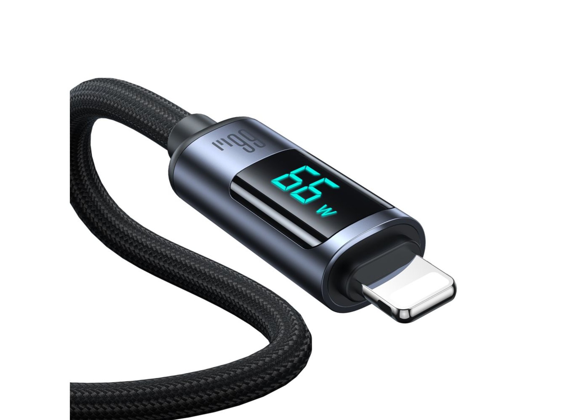 Cable USB-C/USB-A Joyroom Prism Series A16 de 66 W y 1,2 m con pantalla LED - Negro