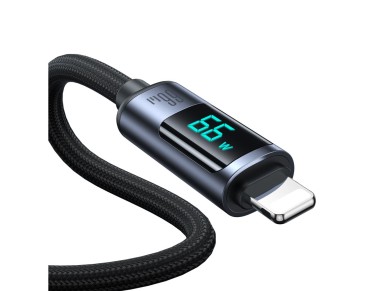 Joyroom Prism Series A16 USB-C / USB-A Cable 66W 1.2m with LED Display - Black Joyroom Prism Series A16 USB-C / USB-A Cable 66W 1.2m with LED Display - Black