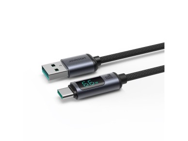 Joyroom Prism Series A16 USB-C / USB-A Cable 66W 1.2m with LED Display - Black Joyroom Prism Series A16 USB-C / USB-A Cable 66W 1.2m with LED Display - Black