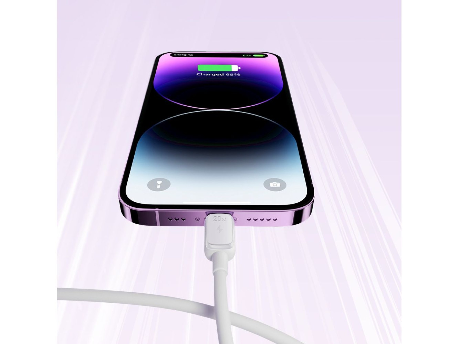 Joyroom Multi-Color Series A14 USB-C / Lightning 30W cable 1.2 m - white