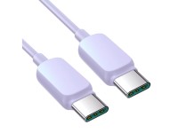 Cable USB-C/USB-C de 100 W de la serie A14 multicolor de Joyroom, 1,2 m - Morado Cable USB-C/USB-C de 100 W de la serie A14 multicolor de Joyroom, 1,2 m - Morado