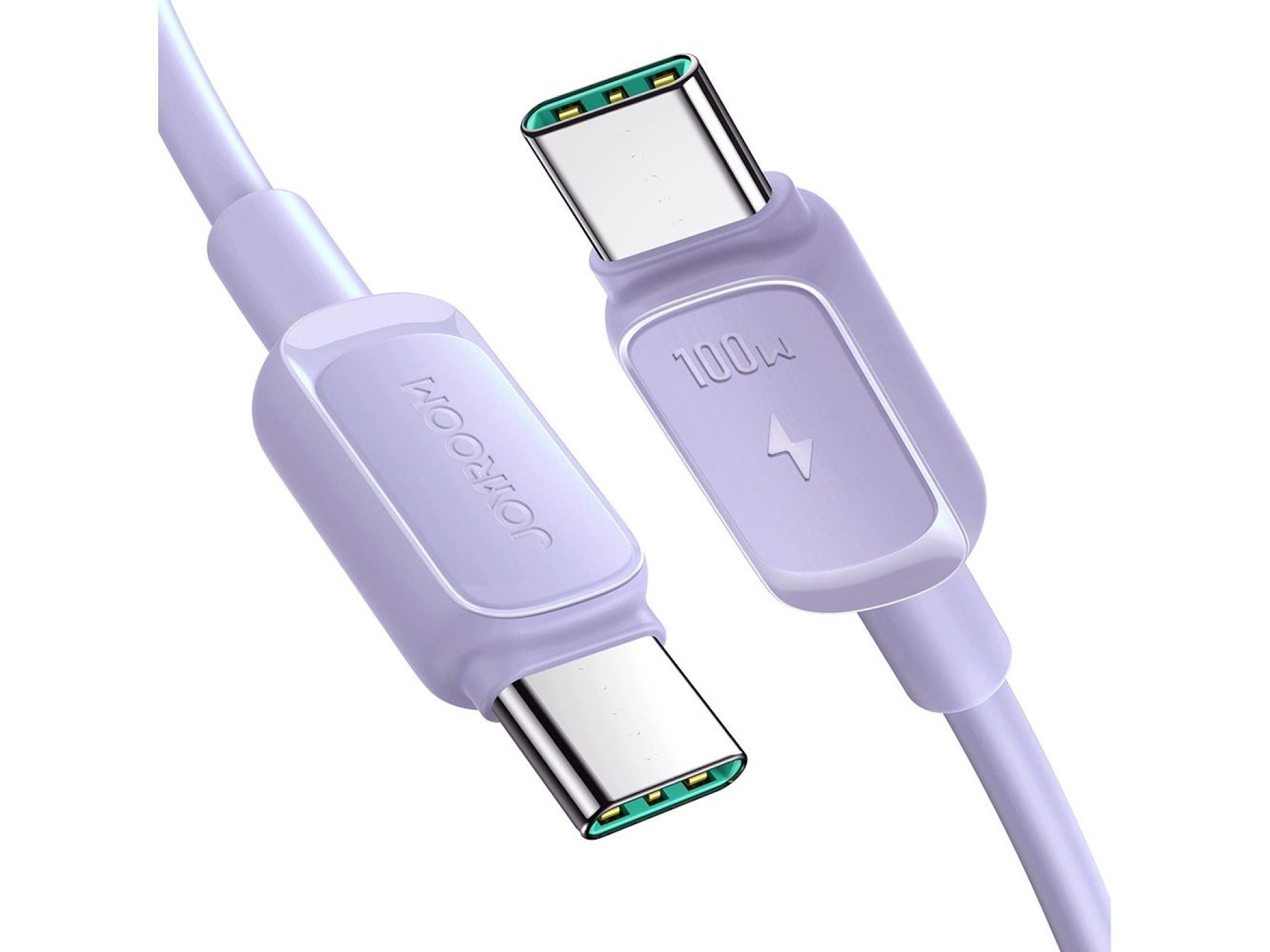 Cable USB-C/USB-C de 100 W de la serie A14 multicolor de Joyroom, 1,2 m - Morado