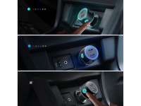 Cargador de coche 2x USB C de 70W con retroiluminaci�n LED Joyroom JR-CCN02 - negro