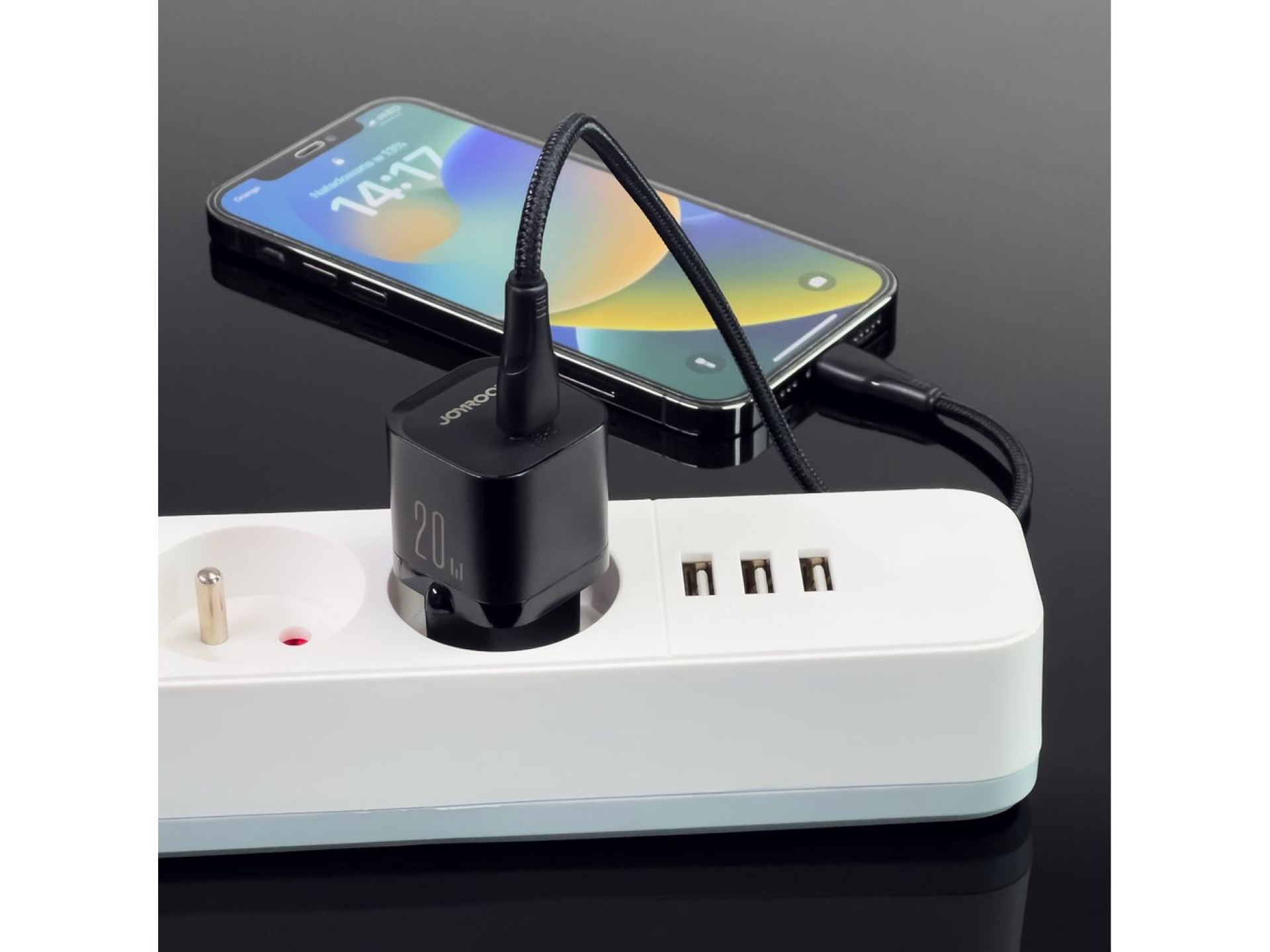Mini charger USB C 20W PD Joyroom JR-TCF02 - black