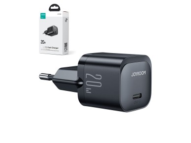 Mini charger USB C 20W PD Joyroom JR-TCF02 - black Mini charger USB C 20W PD Joyroom JR-TCF02 - black