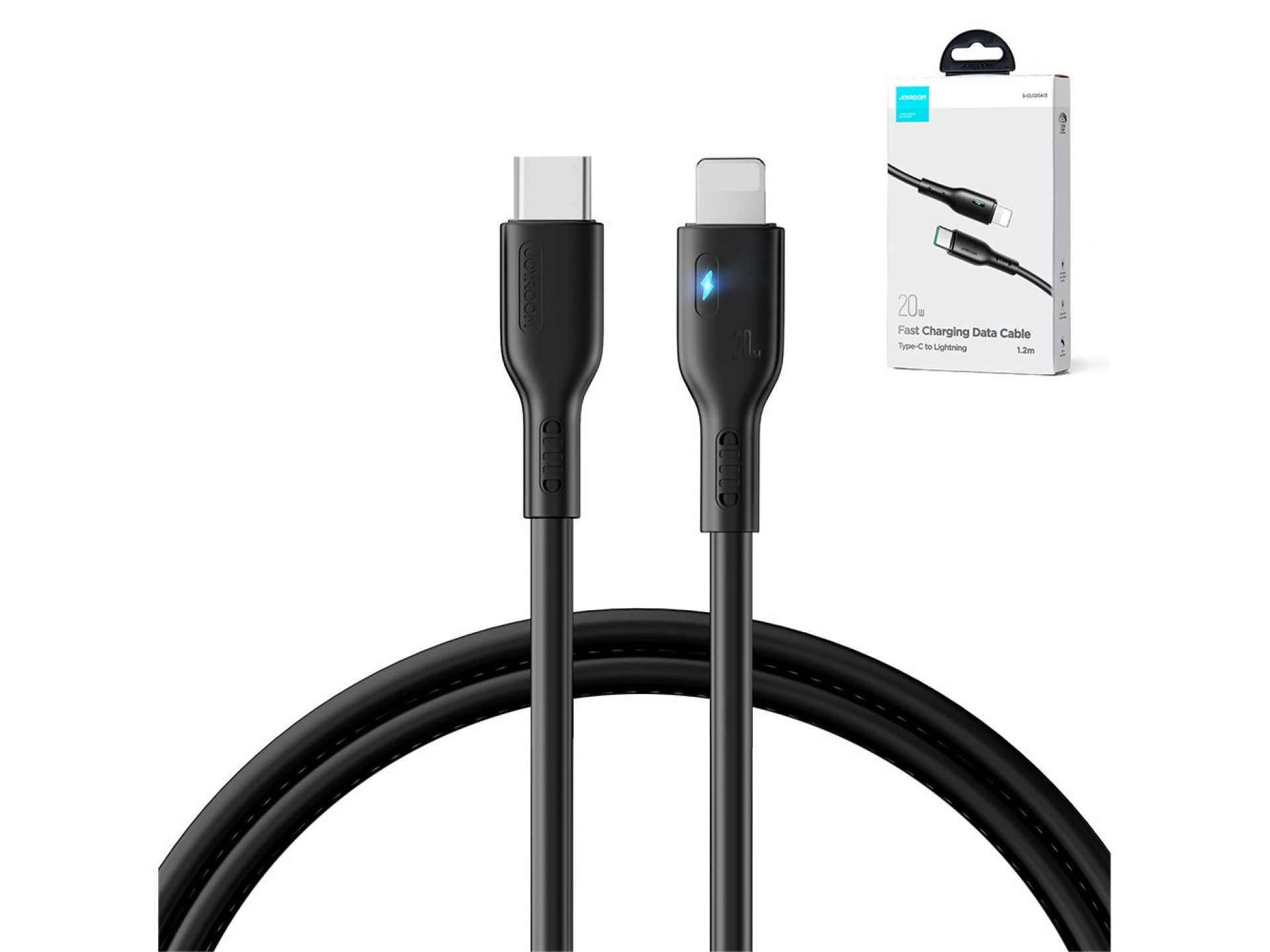 Joyroom Premium Series A13 Lightning / USB-C 20W 2m cable - black