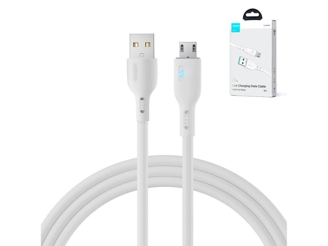 Joyroom Premium Series A13 USB-A / micro USB 2.4A 2m Cable - White