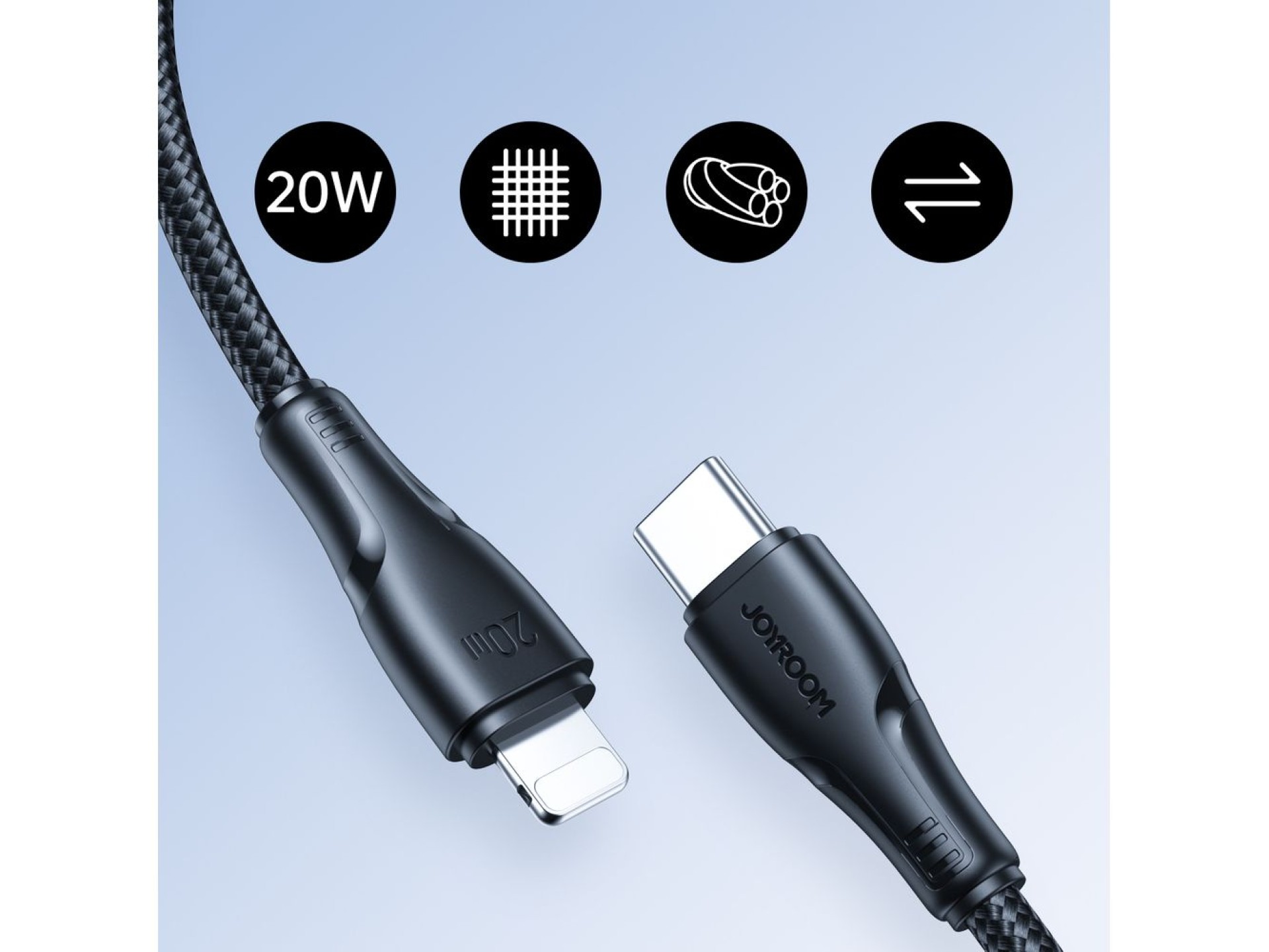 Joyroom Surpass Series A11 Lightning / USB-C 20W 1.2 m cable - black