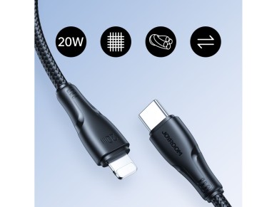 Joyroom Surpass Series A11 Lightning /USB-C 20W 0.25 m cable - black