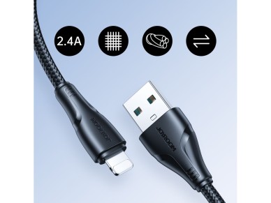 Joyroom Surpass Series A11 USB-A / Lightning 2.4A Cable 1.2 m - Black Joyroom Surpass Series A11 USB-A / Lightning 2.4A Cable 1.2 m - Black