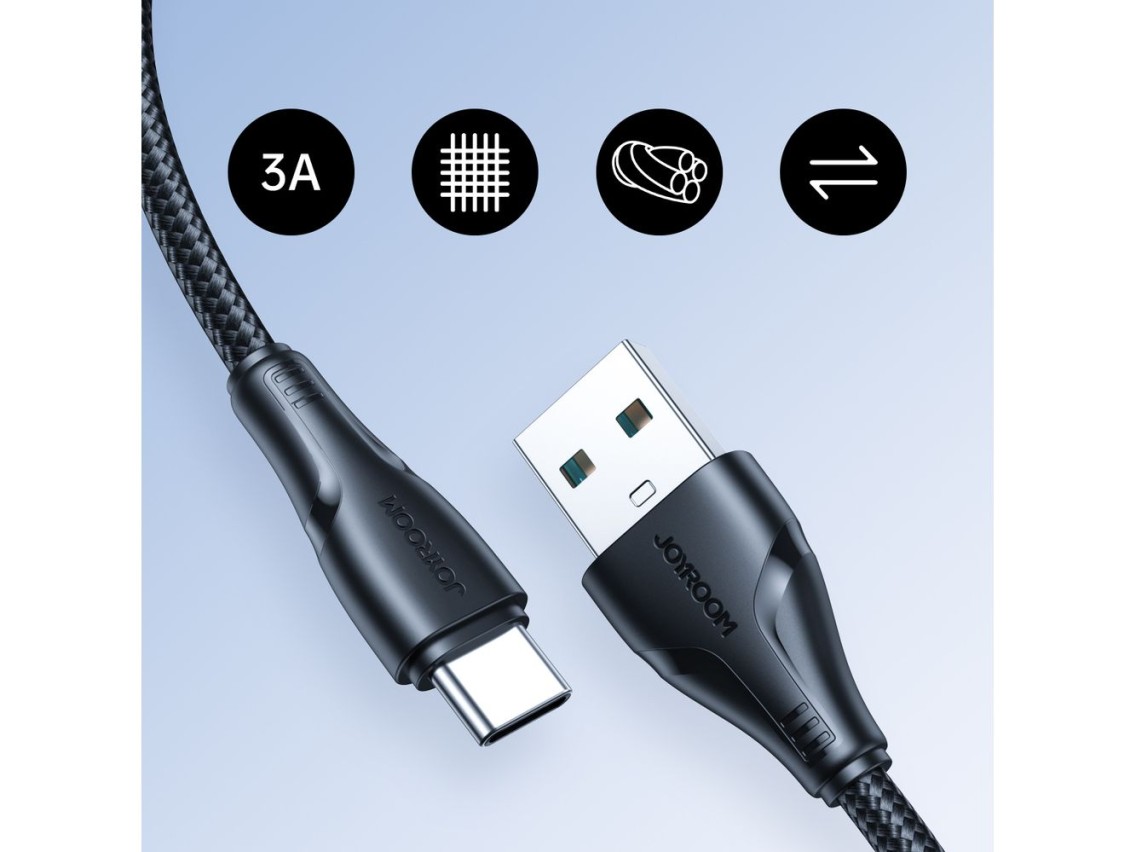 Joyroom Surpass Series A11 USB-A / USB-C 3A Cable 1.2 m - Black