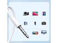 Joyroom JR-EW01 in-ear wired mini jack headphones with remote control - white Joyroom JR-EW01 in-ear wired mini jack headphones with remote control - white