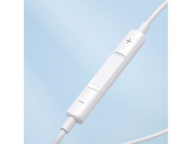 Joyroom JR-EW01 in-ear wired mini jack headphones with remote control - white Joyroom JR-EW01 in-ear wired mini jack headphones with remote control - white