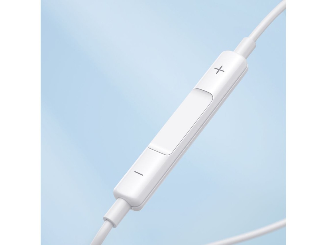 Joyroom JR-EW01 in-ear wired mini jack headphones with remote control - white