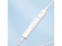 Joyroom JR-EW01 in-ear wired mini jack headphones with remote control - white Joyroom JR-EW01 in-ear wired mini jack headphones with remote control - white