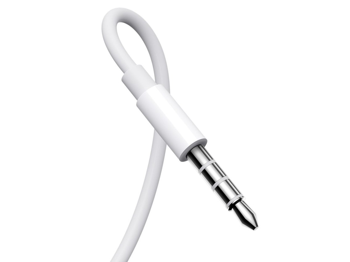 Joyroom JR-EW01 in-ear wired mini jack headphones with remote control - white