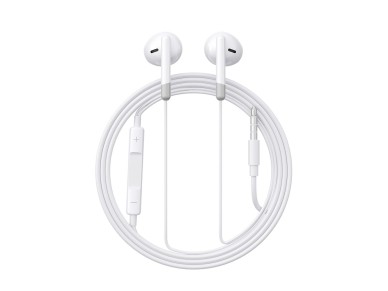 Joyroom JR-EW01 in-ear wired mini jack headphones with remote control - white Joyroom JR-EW01 in-ear wired mini jack headphones with remote control - white
